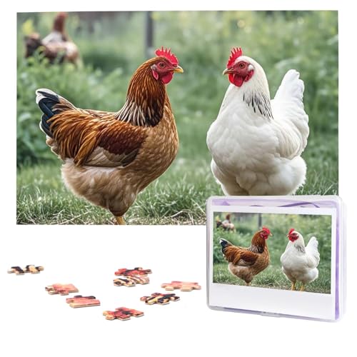 Puzzles, 1000 Teile, personalisiertes Puzzle, Hinterhof-Hühner, Fotopuzzle mit Aufbewahrungstasche, herausforderndes Bilderpuzzle für Erwachsene, Bilderpuzzle für Familie, Dekor-Puzzle, 74,9 x 50 cm Puzzles, 1000 Teile, personalisiertes Puzzle, Hinterhof-Hühner, Fotopuzzle mit Aufbewahrungstasche, herausforderndes Bilderpuzzle für Erwachsene, Bilderpuzzle für Familie, Dekor-Puzzle, 74,9 x 50 cm von HQaxsfQxnr