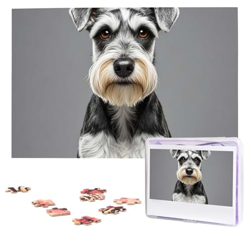 Puzzles, 1000 Teile, personalisiertes Puzzle, Schnauzer-Fotopuzzle mit Aufbewahrungstasche, herausforderndes Bilderpuzzle für Erwachsene, Bilderpuzzle für Familie, Dekor-Puzzle, 74,9 x 50 cm Puzzles, 1000 Teile, personalisiertes Puzzle, Schnauzer-Fotopuzzle mit Aufbewahrungstasche, herausforderndes Bilderpuzzle für Erwachsene, Bilderpuzzle für Familie, Dekor-Puzzle, 74,9 x 50 cm von HQaxsfQxnr