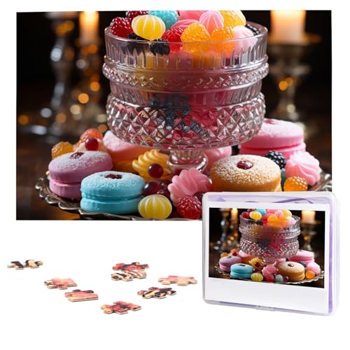 Puzzles, 1000 Teile, personalisiertes Puzzle, Süßigkeiten auf dem Tisch, Fotopuzzle mit Aufbewahrungstasche, herausforderndes Bilderpuzzle für Erwachsene, Bilderpuzzle für Familie, Dekor-Puzzle, 74,9 Puzzles, 1000 Teile, personalisiertes Puzzle, Süßigkeiten auf dem Tisch, Fotopuzzle mit Aufbewahrungstasche, herausforderndes Bilderpuzzle für Erwachsene, Bilderpuzzle für Familie, Dekor-Puzzle, 74,9 von HQaxsfQxnr