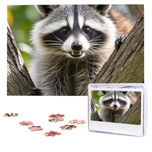 Puzzles, 1000 Teile, personalisiertes Puzzle, Waschbär-Fotopuzzle mit Aufbewahrungstasche, herausforderndes Bilderpuzzle für Erwachsene, Bilderpuzzle für Familie, Dekor-Puzzle, 74,9 x 50 cm Puzzles, 1000 Teile, personalisiertes Puzzle, Waschbär-Fotopuzzle mit Aufbewahrungstasche, herausforderndes Bilderpuzzle für Erwachsene, Bilderpuzzle für Familie, Dekor-Puzzle, 74,9 x 50 cm von HQaxsfQxnr
