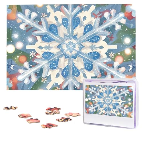 Puzzles, 1000 Teile, personalisiertes Puzzle, Weihnachtsschneeflocken-Fotopuzzle mit Aufbewahrungstasche, herausforderndes Bilderpuzzle für Erwachsene, Bilderpuzzle für Familie, Dekor-Puzzle, 74,9 x Puzzles, 1000 Teile, personalisiertes Puzzle, Weihnachtsschneeflocken-Fotopuzzle mit Aufbewahrungstasche, herausforderndes Bilderpuzzle für Erwachsene, Bilderpuzzle für Familie, Dekor-Puzzle, 74,9 x von HQaxsfQxnr