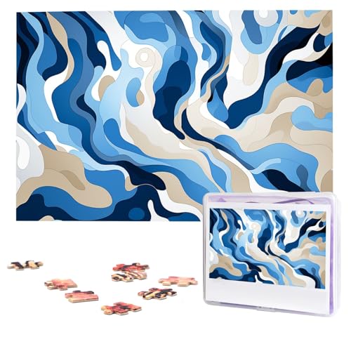 Puzzles, 1000 Teile, personalisiertes Puzzle, blaues und weißes Muster, Fotopuzzle mit Aufbewahrungstasche, herausforderndes Bilderpuzzle für Erwachsene, Bilderpuzzle für Familie, Dekor-Puzzle, 74,9 x Puzzles, 1000 Teile, personalisiertes Puzzle, blaues und weißes Muster, Fotopuzzle mit Aufbewahrungstasche, herausforderndes Bilderpuzzle für Erwachsene, Bilderpuzzle für Familie, Dekor-Puzzle, 74,9 x von HQaxsfQxnr