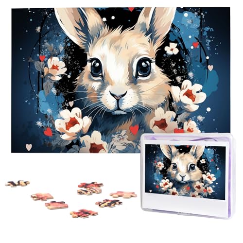 Puzzles, 1000 Teile, personalisiertes Puzzle, großes Kaninchen, Fotopuzzle mit Aufbewahrungstasche, herausforderndes Bilderpuzzle für Erwachsene, Bilderpuzzle für Familie, Dekor-Puzzle, 74,9 x 50 cm Puzzles, 1000 Teile, personalisiertes Puzzle, großes Kaninchen, Fotopuzzle mit Aufbewahrungstasche, herausforderndes Bilderpuzzle für Erwachsene, Bilderpuzzle für Familie, Dekor-Puzzle, 74,9 x 50 cm von HQaxsfQxnr