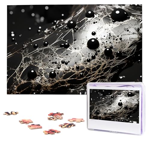 Puzzles, 1000 Teile, personalisiertes Puzzle, schwarze Tintentropfen, Fotopuzzle mit Aufbewahrungstasche, herausforderndes Bilderpuzzle für Erwachsene, Bilderpuzzle für Familie, Dekor-Puzzle, 74,9 x Puzzles, 1000 Teile, personalisiertes Puzzle, schwarze Tintentropfen, Fotopuzzle mit Aufbewahrungstasche, herausforderndes Bilderpuzzle für Erwachsene, Bilderpuzzle für Familie, Dekor-Puzzle, 74,9 x von HQaxsfQxnr