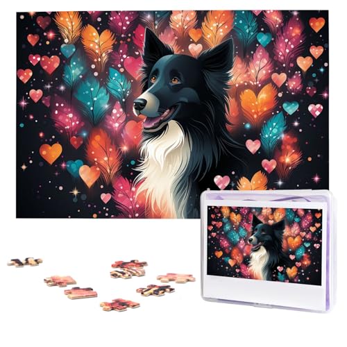 Puzzles, 1000 Teile, personalisiertes Puzzle, schwarzer Hund, Fotopuzzle mit Aufbewahrungstasche, herausforderndes Bilderpuzzle für Erwachsene, Bilderpuzzle für Familie, Dekor-Puzzle, 74,9 x 50 cm Puzzles, 1000 Teile, personalisiertes Puzzle, schwarzer Hund, Fotopuzzle mit Aufbewahrungstasche, herausforderndes Bilderpuzzle für Erwachsene, Bilderpuzzle für Familie, Dekor-Puzzle, 74,9 x 50 cm von HQaxsfQxnr