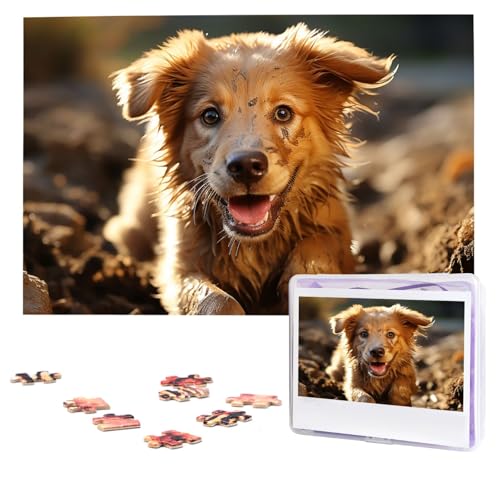 Puzzles 1000 Teile, personalisiertes Puzzle, Golden Retriever, Pfotenabdrücke, Fotopuzzle mit Aufbewahrungstasche, herausforderndes Bilderpuzzle für Erwachsene, Bilderpuzzle für Familie, Dekor-Puzzle, Puzzles 1000 Teile, personalisiertes Puzzle, Golden Retriever, Pfotenabdrücke, Fotopuzzle mit Aufbewahrungstasche, herausforderndes Bilderpuzzle für Erwachsene, Bilderpuzzle für Familie, Dekor-Puzzle, von HQaxsfQxnr