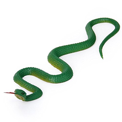 HRANG Simulation Plüschtier Schlange Simulation Snake Rubber Tip Toy -Grün von HRANG