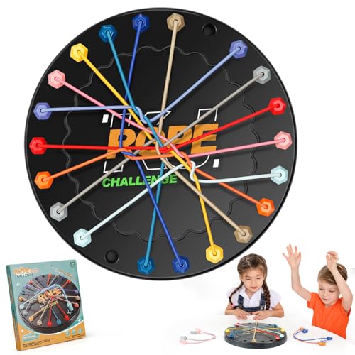HRGOYY Brainy Knots-Rope,Knot Logic Spiel,Rope Untangling Game, Logik Puzzle Brettspiel für die ganze Familie, Buntes Gedrehtes Seil Sortier Puzzlespiel (2 Bis 4 Spieler) HRGOYY Brainy Knots-Rope,Knot Logic Spiel,Rope Untangling Game, Logik Puzzle Brettspiel für die ganze Familie, Buntes Gedrehtes Seil Sortier Puzzlespiel (2 Bis 4 Spieler) von HRGOYY
