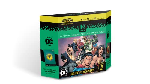 DC Comics Unlock The Multiverse | Hro Kapitel 2: 8er-Pack Premium Starter Box, Hybrid NFT Sammelkarten, 58 Sammelkarten Pack von HRO
