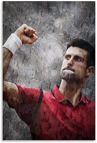 Holz Puzzle 500 Teile Novak Djokovic Poster Tennis Sport Poster Puzzles für Erwachsene und Kinder anspruchsvoll 500 Piece 20.4x15inch(52x38cm) Kein Rahmen von HRTNS