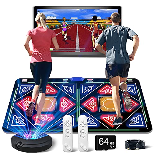 HSAHL Elektronische Tanzmatte mit Kamera, 64G Speicherkarte,enthält 1030 Spiele, 81 Musikvideos und 700 Lieder, EIN luxuriöses Geschenk für Jungen oder Mädchen，geeignet für Fernseher von HSAHL