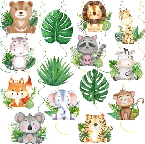 HSDSH 35 Stück Dschungeltiere Deckenhänger Spiral Girlanden Safari Tiere Thema Party Hängende Wirbel deko für Kinderparty Junge und Mädchen Geburtstags Dekoration HSDSH 35 Stück Dschungeltiere Deckenhänger Spiral Girlanden Safari Tiere Thema Party Hängende Wirbel deko für Kinderparty Junge und Mädchen Geburtstags Dekoration von HSDSH