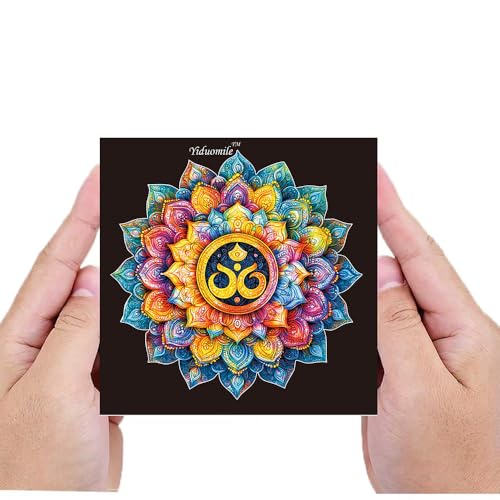 Colorful Mandala Series Wooden Puzzles Wooden Puzzles, Leisure and Entertainment Puzzle Toys, Suitable for Adults and Children, The Perfect Choice for Decoration and rel Colorful Mandala Series Wooden Puzzles Wooden Puzzles, Leisure and Entertainment Puzzle Toys, Suitable for Adults and Children, The Perfect Choice for Decoration and rel von HSETIY