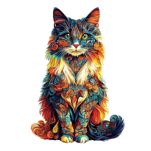 Holzpuzzle der Regenbogenplüschkatze - EIN unterhaltsames Lernspielzeug aus umweltfreundlichen Materialien, das Kindern hilft, die wunderbare Welt der Farben und Formen zu entdecken Holzpuzzle der Regenbogenplüschkatze - EIN unterhaltsames Lernspielzeug aus umweltfreundlichen Materialien, das Kindern hilft, die wunderbare Welt der Farben und Formen zu entdecken von HSETIY