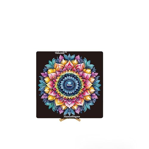 Vibrant Charm, Colorful Flower Wooden Puzzle - Exquisite Mandala Style, Suitable for Adults and Children, Puzzle Leisure Toys, Home Decoration Vibrant Charm, Colorful Flower Wooden Puzzle - Exquisite Mandala Style, Suitable for Adults and Children, Puzzle Leisure Toys, Home Decoration von HSETIY
