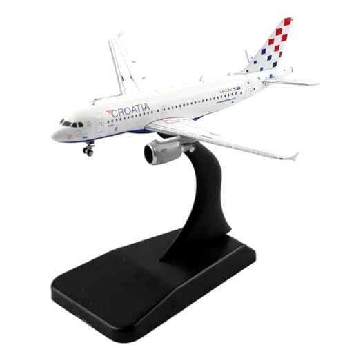 Druckgusslegierung 1:400 für Croatia Airlines A319 mit Basislandebahn, Flugzeugmodell aus Legierung von HSEYWVDJF