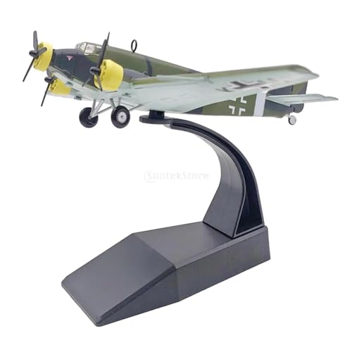 Flugzeugmodell 1/144 für deutsche Flugzeuge mit Standdekoration, Spielzeug Kampfmodell aus gegossener Legierung (B Ju-52 Plane Mode) von HSEYWVDJF