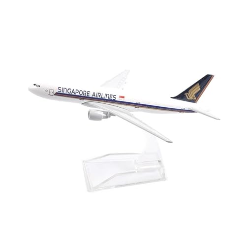 Flugzeugmodell 16 cm für Singapore Airlines Boeing B747 Flugzeugmodell aus Gusseisen Modell 1:400 (Singapore B777) von HSEYWVDJF