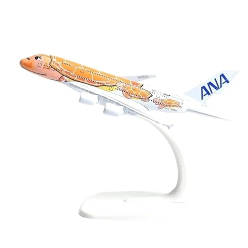 Flugzeugmodell 16CM Für ANA Gemalte Schildkröte Flugzeugmodell Airbus A380 Druckguss Flugzeugmodell ANA Geschenk Für Kinder (Yellow ANA A380) von HSEYWVDJF