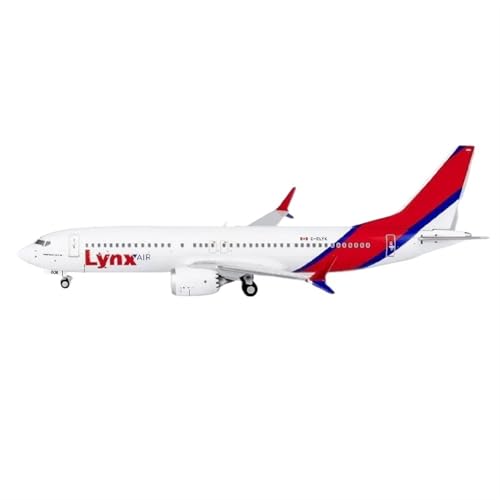 Flugzeugmodell Flugzeugmodell Im Maßstab 1:400 For 88028 Kanada Lynx Airlines B737 MAX8 C-GLYX Druckguss-Flugzeugmodell Statische Ornamente Snap-Fit Modell von HSEYWVDJF