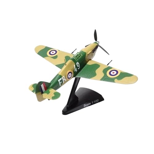 Maßstab 1/100 Für British Hurricane MKII Diecast Metal Aircraft Fighter Model Toy Display Collection von HSEYWVDJF