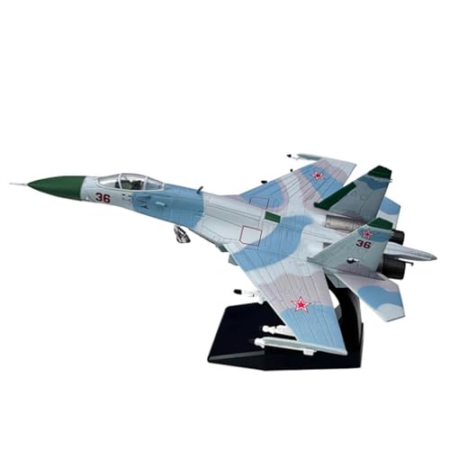 Modellflugzeug Maßstab 1/100 für Kampfflugzeug Su27 Sukhoi Su-27 Flanker, Militärflugzeug aus Metall, Spielzeugmodell von HSEYWVDJF