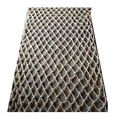 HSHSWA Heavy Duty Hanfseil Frachtnetz 8cm * 6mm Fechten Dekoratives Netz Sicherheit Anti-fallendes Netz Haustier Seilnetz(5X5m(16.4X16.4ft)) von HSHSWA