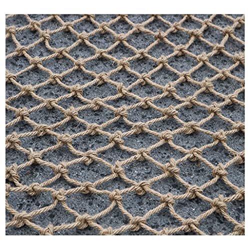 Hanfseilnetz Balkonschutznetz, Kindersicherheit Anti-Fall-Seilnetz - Frachtseilleiter LKW-Anhänger Hochleistungsnetz(2x2m(6.56X6.56ft)) von HSHSWA