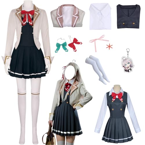 HSJZBQSM Anime Mikhailovna Kujou Cosplay Schuluniform Komplettset mit Perücke für Halloween (Anzug, XXL) von HSJZBQSM