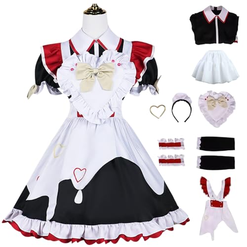 HSJZBQSM Needy Girl Overdose Cosplay-Kleid, Dienstmädchen-Kostüm mit Perücke, Tangtang Kangel Cosplay-Kostüm, Halloween (Tangtang, M) von HSJZBQSM