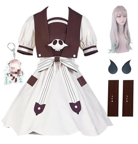 HSJZBQSM Nene Yashiro Costume Costume con parrucche Abito Full Set Wilet Legato Hanako Kun Cosplay Unifort Abito di Halloween (Donne+parrucca, X-Small) von HSJZBQSM