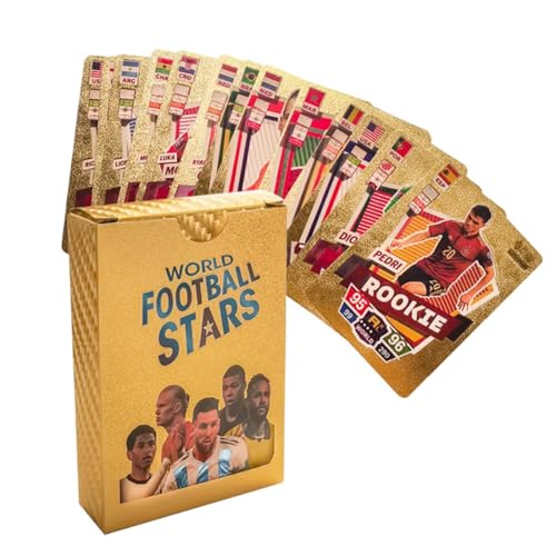 HSKRKOW 55 Stück Fussball Karten, Sammelkartenspiel, Fußball Sammelkarten,Verschiedene,Weltfußballstars-Sammelkarten Für Geschenke,Kartenspiel HSKRKOW 55 Stück Fussball Karten, Sammelkartenspiel, Fußball Sammelkarten,Verschiedene,Weltfußballstars-Sammelkarten Für Geschenke,Kartenspiel von HSKRKOW