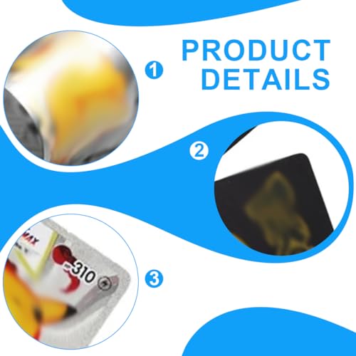 HSKRKOW Golden Seltene Karten Set,Sammelkarten, Metall Karten,Karten Gold,Anime Trading Karten Für Kinder Englisch (Silber + Schwarz) von HSKRKOW