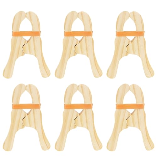 HSLCGF Spielclips aus Holz, Montessori- und Waldorf-Fort-Bauset, geeignet für Kindergarten, Zuhause, Schule, zur Entwicklung praktischer Fähigkeiten, Entwicklung von Phantasie und Kreativität (Holz, 6 HSLCGF Spielclips aus Holz, Montessori- und Waldorf-Fort-Bauset, geeignet für Kindergarten, Zuhause, Schule, zur Entwicklung praktischer Fähigkeiten, Entwicklung von Phantasie und Kreativität (Holz, 6 von HSLCGF