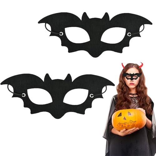 HSLPSM 2 Stück Schwarz Augenmaske, Fledermaus Augenmasken für Halloween, Maskerade für Fastnacht, Party, Rollenspiele, Halloween Deko HSLPSM 2 Stück Schwarz Augenmaske, Fledermaus Augenmasken für Halloween, Maskerade für Fastnacht, Party, Rollenspiele, Halloween Deko von HSLPSM