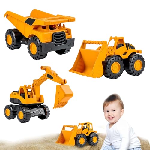 HSMHLYYB Bagger Spielzeug, 3 Stück Sandspielzeug Bagger Sandkasten,Verwendung Kipplaster Bagger Strandspielzeug Auto HSMHLYYB Bagger Spielzeug, 3 Stück Sandspielzeug Bagger Sandkasten,Verwendung Kipplaster Bagger Strandspielzeug Auto von HSMHLYYB