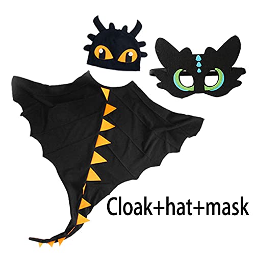 HSMHLYYB Halloween Cape Kinder Dinosaurier Cosplay, für Kinder Blauer Drache Kapuzenmantel Halloween HSMHLYYB Halloween Cape Kinder Dinosaurier Cosplay, für Kinder Blauer Drache Kapuzenmantel Halloween von HSMHLYYB