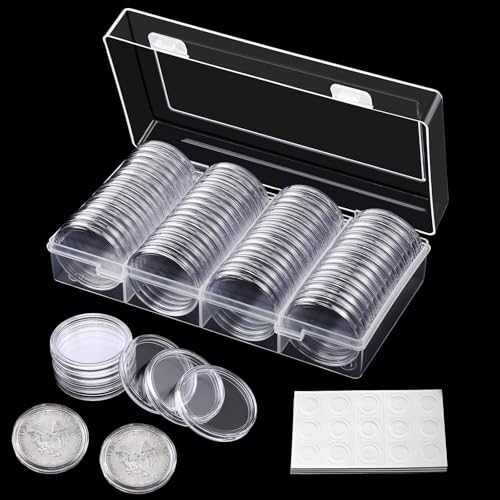 Münzhalter, 60 Stück 41mm Münz Aufbewahrungbox, Klare Münze Kapseln mit Aufbewahrungsbox, Münzhalteretui Dichtung Münzhalter mit 5 Größen Weicher Schaumstoffringe Protect Münzhalter, 60 Stück 41mm Münz Aufbewahrungbox, Klare Münze Kapseln mit Aufbewahrungsbox, Münzhalteretui Dichtung Münzhalter mit 5 Größen Weicher Schaumstoffringe Protect von HSMHLYYB