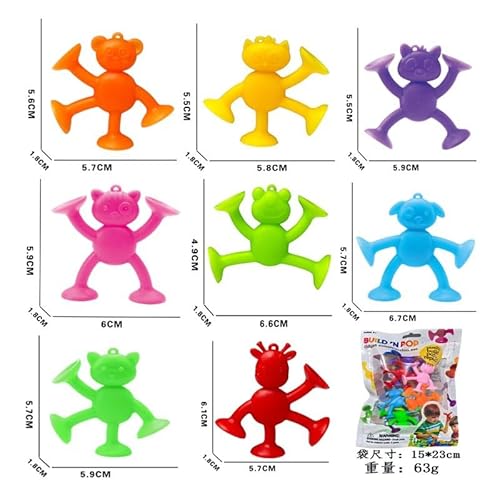 Saugnapf Spielzeug Kinder, 8 Stück Badespielzeug Kinder, Montessori Saugspielzeug Ab 3 Jahr Saugnapf Spielzeug Kinder, 8 Stück Badespielzeug Kinder, Montessori Saugspielzeug Ab 3 Jahr von HSMHLYYB