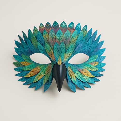 HSSPYY Elegante Vogelmaske Halbgesichtsmaske für Karneval Federdesign von HSSPYY