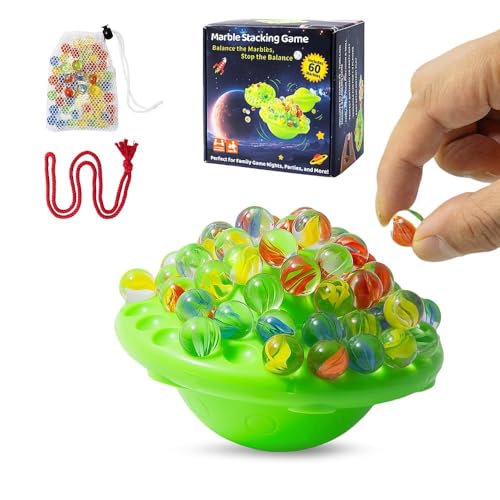 HSUYUN Glasmurmel-Balance-Spiel – 60 Farbige Murmeln, mit Integriertem Stauraum | Unterhaltsames Familienspiel für Kinder und Erwachsene | Partyspiel für 1–4 Spieler HSUYUN Glasmurmel-Balance-Spiel – 60 Farbige Murmeln, mit Integriertem Stauraum | Unterhaltsames Familienspiel für Kinder und Erwachsene | Partyspiel für 1–4 Spieler von HSUYUN