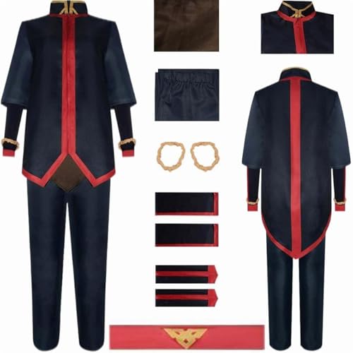 HSZCSMGS Aang Cosplay Kostüm Top Hosen Set Katara Cosplay Kostüm Halloween-Party (Schwarz, S) von HSZCSMGS