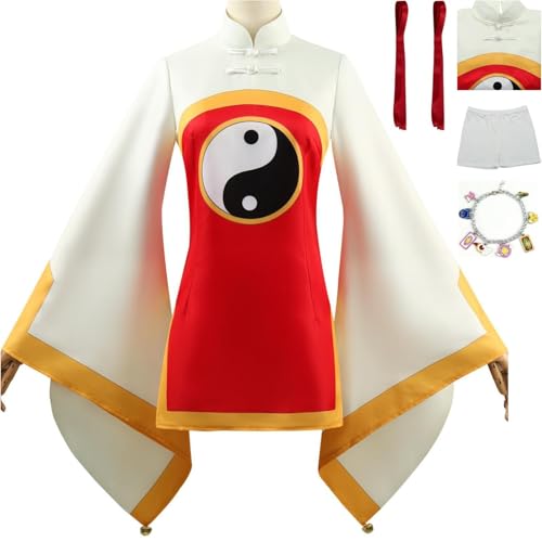 HSZCSMGS Cardcaptor Cosplay Kostüm Kleid Shorts Uniform Anzug Limeiling Cosplay Kostüm Halloween-Part (Rot, L) von HSZCSMGS