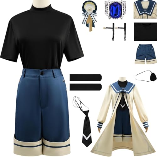 HSZCSMGS Ciel Phantomhive Cosplay Kostüm Mantel Hose Perücke Scallop Anzug Ciel Phantomhive Kostüm Halloween-Party (Grau, XS) von HSZCSMGS