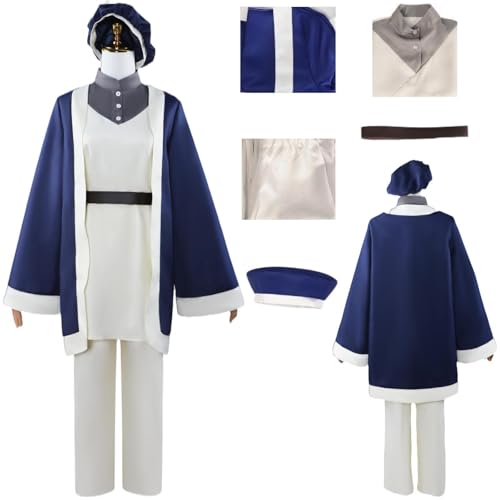 HSZCSMGS Falin Touden Cosplay Kostüm Top Hosen Perücke Set Marcille Donato Cosplay Kostüm Halloween Party (Blau, XL) von HSZCSMGS