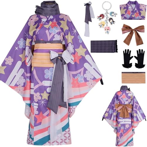 HSZCSMGS Homuraakemi Cosplay Kostüm Mantel Perücke Zubehör Uniform Set Halloween Party Madoka Magica Cosplay Kostüm (Lila, XL) von HSZCSMGS