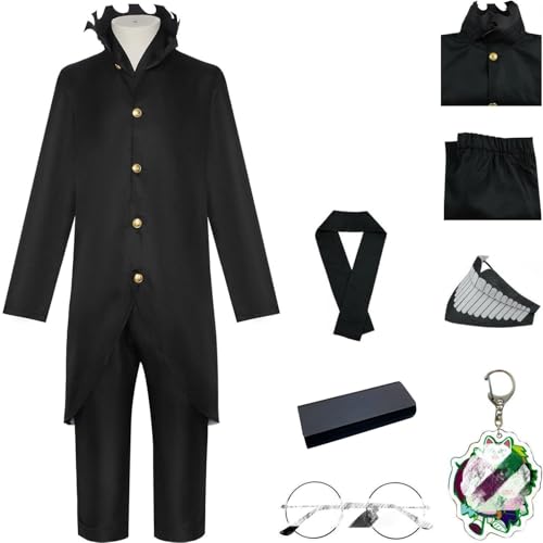 HSZCSMGS Kentakakura Cosplay Kostüm Hosen Top Okarun Perücke Set Okarun Cosplay Kostüm Halloween-Party (Schwarz, XXXL) von HSZCSMGS