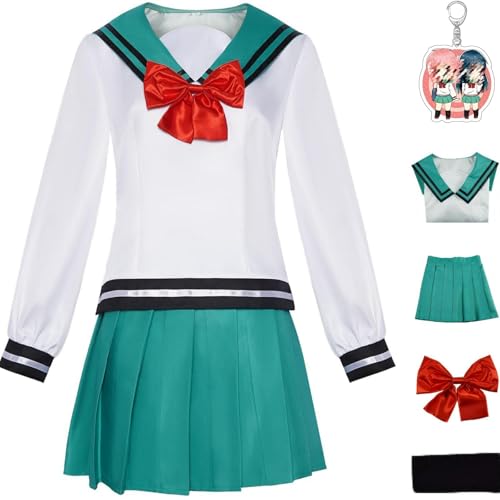 HSZCSMGS Kokomi Teruhashi Cosplay Kostüm Top Rock Socken Uniform Set Saikikusuo Cosplay Kostüm Halloween-Party (Weiß, S) von HSZCSMGS