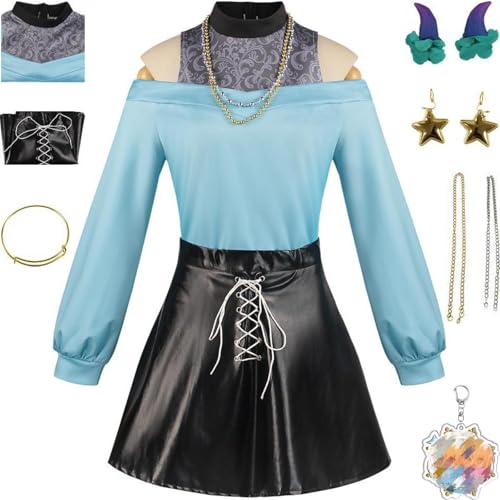 HSZCSMGS Kurokawa Akane Cosplay Kostüm Top Rock Set Memcyo Cosplay Oshinoko Cosplay Halloween-Party (Grün, XXL) von HSZCSMGS