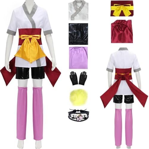 HSZCSMGS Machi Cosplay Kostüme Tops Hosen Zubehör Sets Machi Kostüme Halloween Party (Weiß, L) von HSZCSMGS